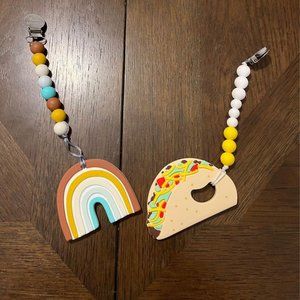 NWOT Loulou Lollipop RAINBOW Teether